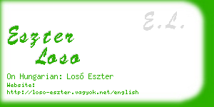 eszter loso business card